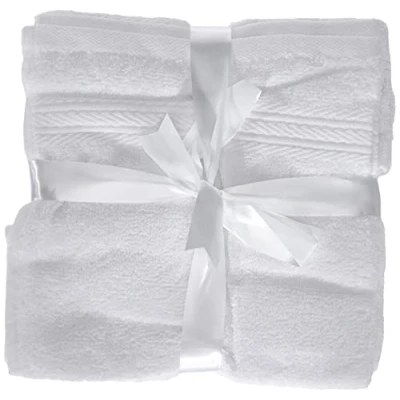 Afbeelding van Glart Premium badstoffen handdoekenset, kleur: WIT, 2 gezichtsdoekjes van 30 x cm