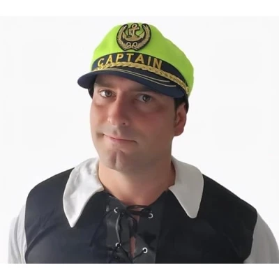 Afbeelding van CAPTAIN Hoed Groen Kapiteinspet voor volwassenen Oktoberfest Carnaval