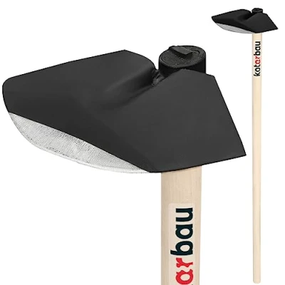 Afbeelding van KOTARBAU® Tuinhak, halfrond, 240 mm x 100 mm, met houten steel, 110 cm, onkruidhaak, tuingereedschap voor verplanten, wieden, tuinverzorging, tuingereedschap, tuin, handgereedschap