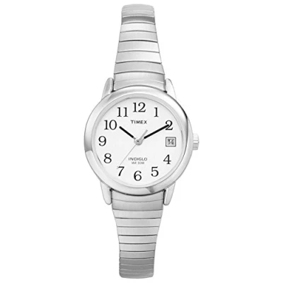 Afbeelding van Timex Easy Reader vrouwen 25mm Expansion Band Datum Venster Quartz Horloge T2H371