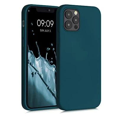Afbeelding van kwmobile telefoonhoesje compatibel met Apple iPhone 12 / Pro hoesje Zachte case voor smartphone Back cover in mat petrol