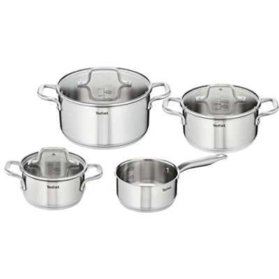 Afbeelding van Tefal Virtuoso pannenset 4 delig Zilver