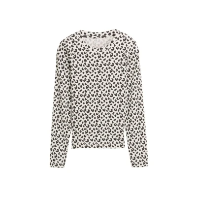 Afbeelding van Tom Tailor Geribd shirt met lange mouwen en leoprint