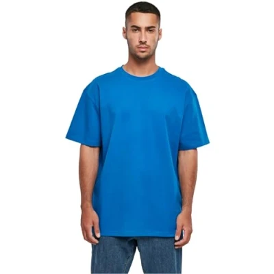 Afbeelding van Build Your Brand Heren T shirt Heavy Oversize Tee, Basic voor mannen, oversized fit, katoen, cobalt blue, 3XL
