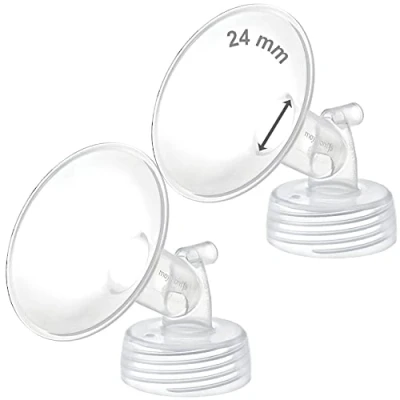 Afbeelding van 2x24 mm Maymom Wide Neck Pump Parts voor Spectra S1/S2 pompen; Incl Mouth Flengen; Niet Originele Flens, Vervangt Shield