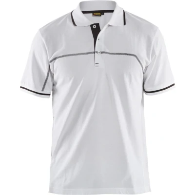 Afbeelding van Blaklader Poloshirt 3389 1050 Wit/Donkergrijs 4XL