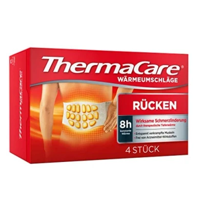 Afbeelding van ThermaCare Warmteomslagen warmtekussens onderrug ter verlichting van rugpijn diepe warmte voor het ontspannen en losmaken de spieren maat S XL 4 stuks per verpakking, wit