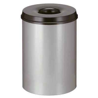Afbeelding van Papierbak vlamdovend 30ltr grijs/zwart