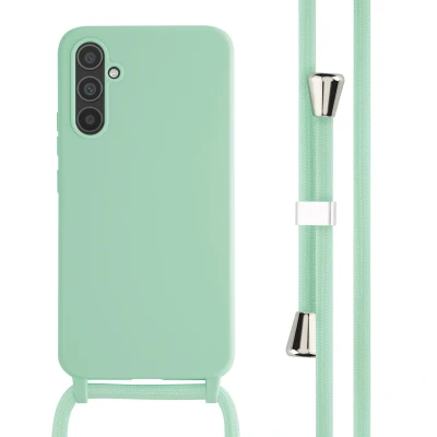 Afbeelding van Samsung Galaxy A34 (5G) Hoesje Siliconen en TPU (zacht) iMoshion Softcase/Koordhoesje/Backcover Mintgroen Telefoonhoesje