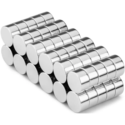 Afbeelding van Poppstar 60x Neodymium Minimagneten (6x3 mm, extra sterk, houdkracht 0,5 kg), Zilver