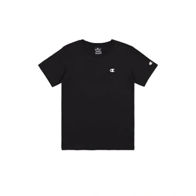 Afbeelding van Champion Crewneck Unisex Tshirt basic voor kinderen, Maat: 150/155, New black