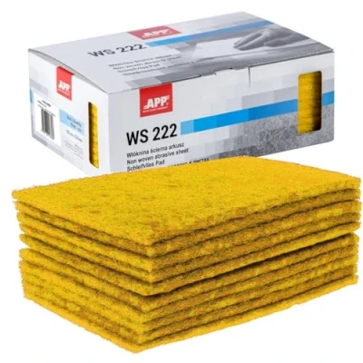 Afbeelding van APP Schuurvlies WSR 222, 10 stuks, 150 x 230 mm, micro schuurwol voor hout , metaal staal en roestvrijstalen schuurmachine, korrelgrootte 1000 1200