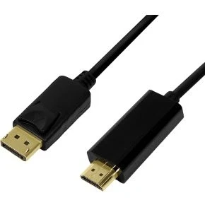 Afbeelding van LogiLink CV0129 DisplayPort kabel 5 m HDMI Zwart