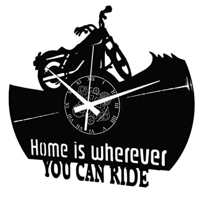 Afbeelding van Instant Karma Clocks Vinyl wandklok Motorraces Motorfiets Motor Cadeau idee decoratief