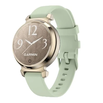Afbeelding van GIOPUEY Band compatibel met Garmin Lily 2/Claasic/Active, zachte siliconen horlogeband, vervanging van het bandje [slijtvast] [ademend] matcha groen