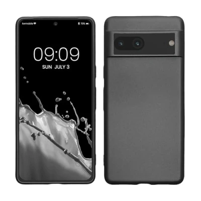 Afbeelding van kwmobile telefoonhoesje geschikt voor Google Pixel 7 Hoesje smartphone Back cover in metallic grijs
