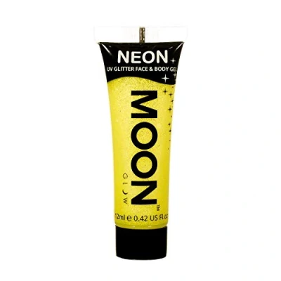Afbeelding van Moon Glow Face &amp; Body Glittergel Neon Uv 12 Ml Geel