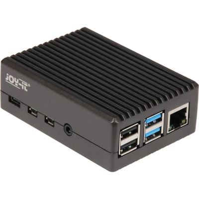 Afbeelding van Joy it rb alucaseP4+08 SBC behuizing Geschikt voor serie: Raspberry Pi Incl. passieve koeler Zwart