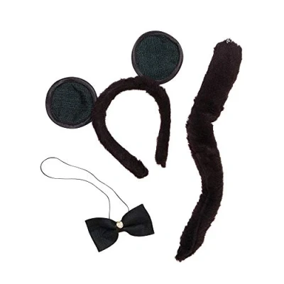 Afbeelding van Rubies verkleed set muis 3 delig zwart accessoires