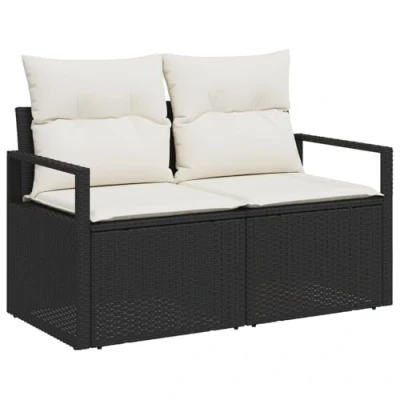Afbeelding van vidaXL 5 delige Tuinset met Kussens Bruin Poly Rattan
