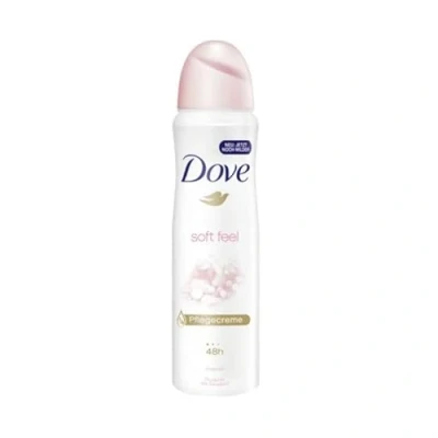 Afbeelding van 6 x Dove deospray Women &quot;Soft Feel&quot; 48h/0% alcohol/anti perspirant 150 ml