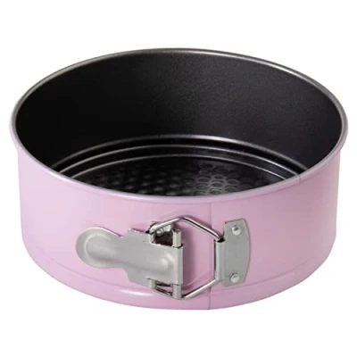 Afbeelding van wenco Premium mini springvorm, rond, Ø 18 cm, anti aanbaklaag, koolstofstaal, lichtroze (versie 2022), roze
