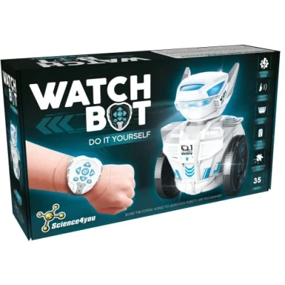 Afbeelding van Watchbot Mini afstandsbediening programmeerbare robot voor kinderen DIY 35 delige interactieve robotbouwset bestuurd door horloge en gebaren STEM educatief speelgoed van 8 14