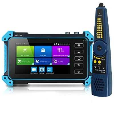 Afbeelding van 5 &quot;Touchscreen Coaxiale HD CCTV Tester Monitor Ondersteuning 8MP AHD TVI CVI SDI &amp; 4K IP Camera CVBS Test, met HDMI VGA Input/POE/DC12V Output/Kabeltracer/IP Discovery/WiFi/APP