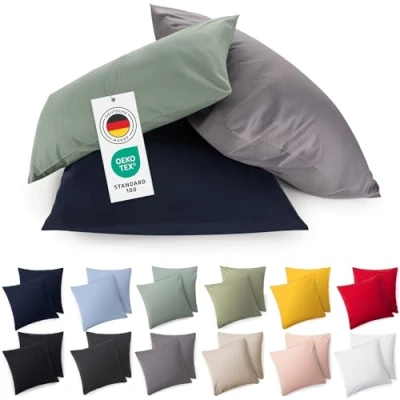 Afbeelding van Blumtal Kussenslopen 2 pack 40 x cm Crème Superzacht Premium Jersey Kussensloop