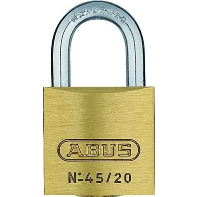 Afbeelding van ABUS Hangslot 45/20 van messing set 2 voor kluisjes, gereedschapskisten, koffers veiligheidsniveau messingkleuren