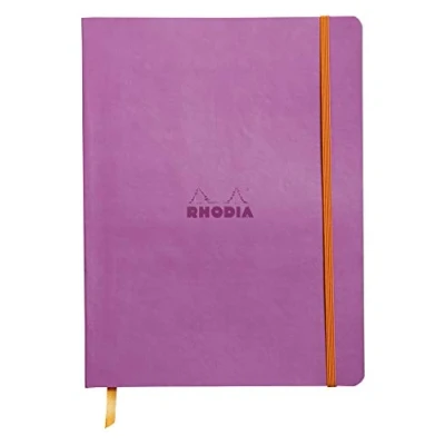 Afbeelding van Rhodia 117511C Notitieboek (met zachte envelop, gelinieerd, 80 vellen, 19 x 25 cm) lila