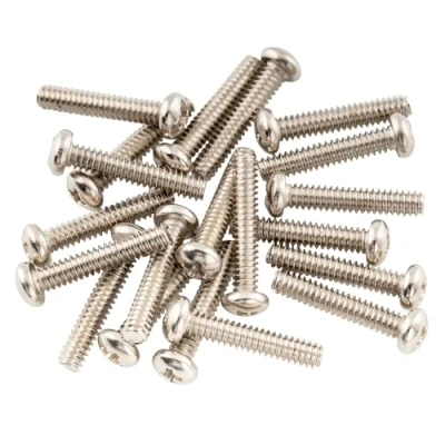 Afbeelding van Musiclily Basic 2,8x17 mm Metaal Metrische Draad Bevestigingsschroeven Single Coil voor Strat Stratocaster/Tele Telecaster Elektrische Gitaar, Nikkel (Set van 20)