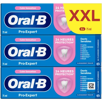 Afbeelding van Oral B Pro Expert Gevoeligheid Calm Sensation Tandpasta Eucalyptus Pepermuntsmaak 3 x 75ML