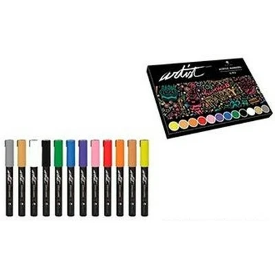 Afbeelding van Set Viltstiften Alex Bog Artist Multicolour 4,5 mm 12 Onderdelen