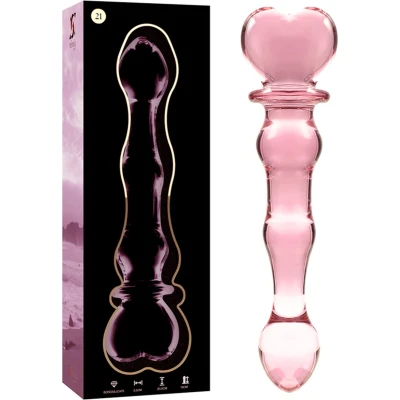 Afbeelding van NEBULA SERIES BY IBIZA MODEL 21 DILDO BOROSILICATE GLASS 20.5 X 3.5 CM PINK SEX TOY FOR MAN WOMAN