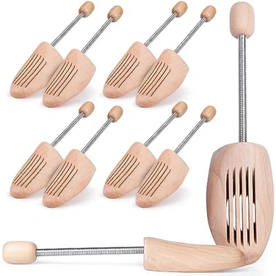 Afbeelding van SULPO 5 Parar schoenspanner schoenenrek van echt hout voor dames en heren crease protector shoe stretcher ademend diverse maten ook geschikt laarzen of sneakers tree