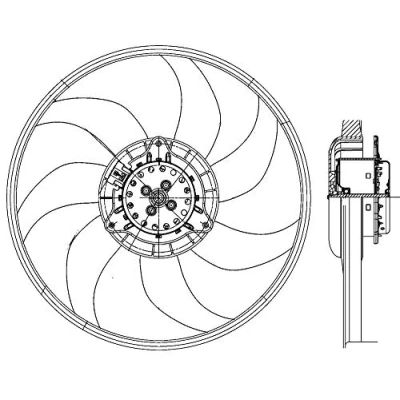 Afbeelding van Mahle Original Ventilatorwiel motorkoeling CFF 400 000P