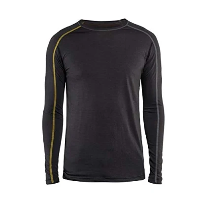 Afbeelding van Onderhemd XLIGHT 100% Merino 4799 donkergrijs/geel