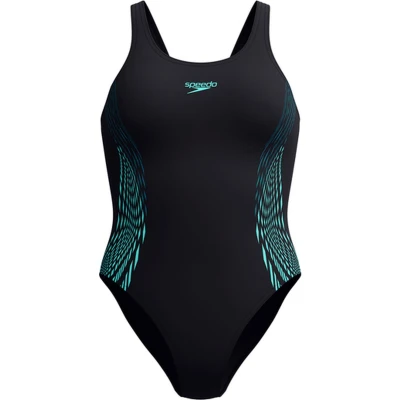 Afbeelding van Speedo Womens Placement Muscleback Badpak, Dames, Maat: 34, Dark teal
