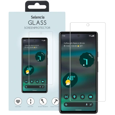 Afbeelding van Screenprotector Google Pixel 6a: Selencia Gehard Glas