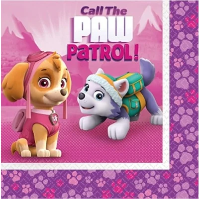 Afbeelding van Paw Patrol Sky pink Servetten 33x33cm