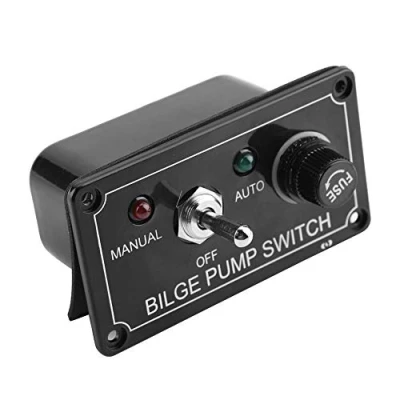 Afbeelding van Bilgepompschakelaar, 12 V DC led display, handmatig/uit/auto voor bootmarijn