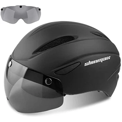 Afbeelding van Shinmax Fietshelm CE certificaat met Afneembare Veiligheidsbril Vizierschild voor Dames Mountain en Racefietshelm Verstelbare Veiligheidsbescherming, Skateboarden, Ski &amp; Snowboard