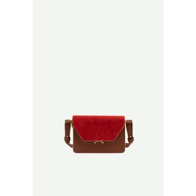 Afbeelding van Sticky Lemon shoulder bag coloré faded burgundy + poppy red
