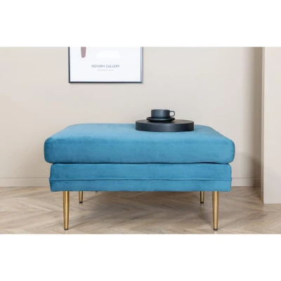 Afbeelding van Svea Tess hocker Velvet blauw