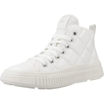 Afbeelding van Geox Sneakers J LAQUINNY GIRL B High top sneaker, veterschoenen, freizeitschoen met rits