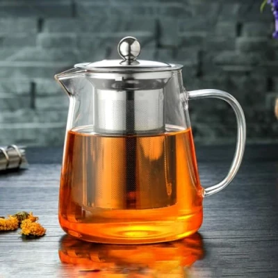 Afbeelding van Blazebrew Teapot,Blazebrew Clear Glass Tea Kettle For Stove Top,Large Multi Brew Borosilicate Teapot With Removable Infuser (750ml)