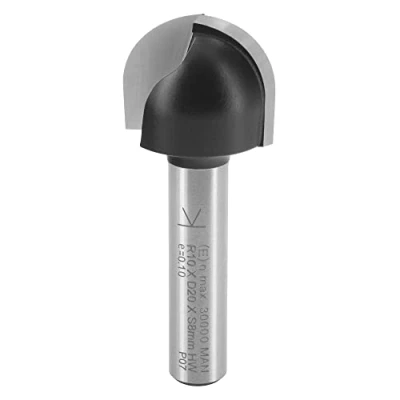 Afbeelding van ENT 12296 Groeffrees, Schacht (S) 8 mm, Radius (R) 10 Diameter (D) 20 NL 16 SL 32 Hardmetaal, Houtbewerking, Bovenfrees