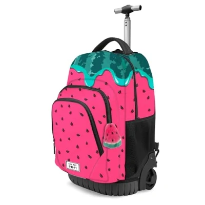 Afbeelding van Karactermania Oh My Pop! Zachte Meloen FAN GTS Trolley Rugzak Reistas Met Wielen Handbagage Zwart Groen