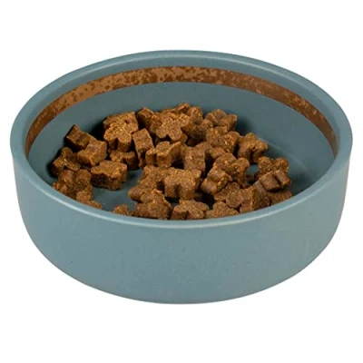 Afbeelding van Duvo+ Voer/Waterbak Hush Blauw Kattenvoerbak 12.7x12.7x4.5 cm